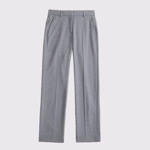 Abercrombie & Fitch Quinn Tailored Light Gray Straight Pants
